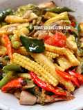 Tumis soleng cumi asin