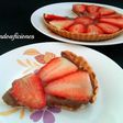Tartaleta de crema de chocolate y fresas