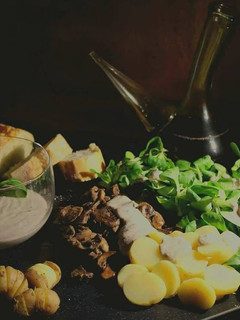 Una foto de Ensalada de Canónigos con Aliño de Champiñones