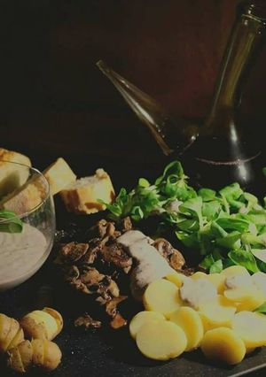 Foto principal de Ensalada de Canónigos con Aliño de Champiñones