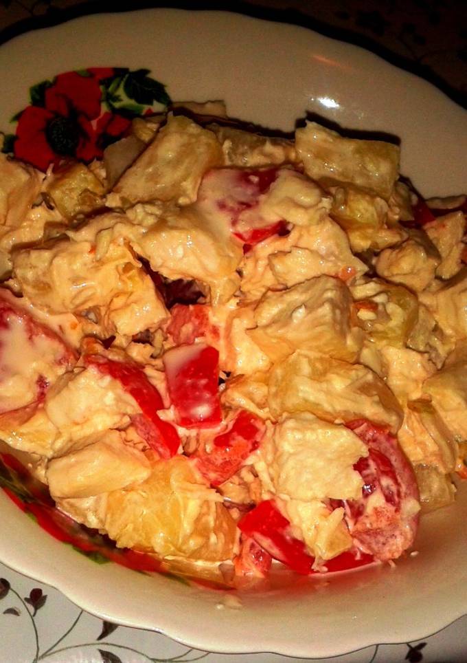 Caлaт куpицa c aнaнacoм