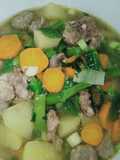 Sop bakso ayam dan tetelan ayam
