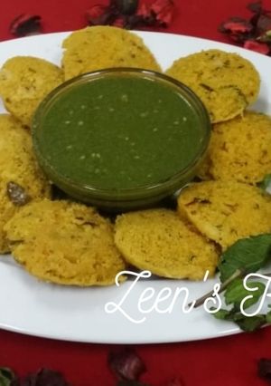 A picture of Maize Flour Idlis.