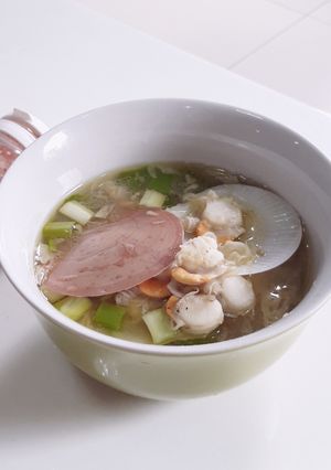 Foto resep Sup kerang srimping pedas