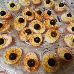 A picture of Deviled Eggs on Easter.