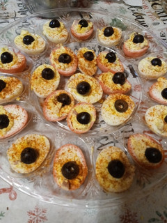 A picture of Deviled Eggs on Easter.