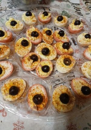 A picture of Deviled Eggs on Easter.