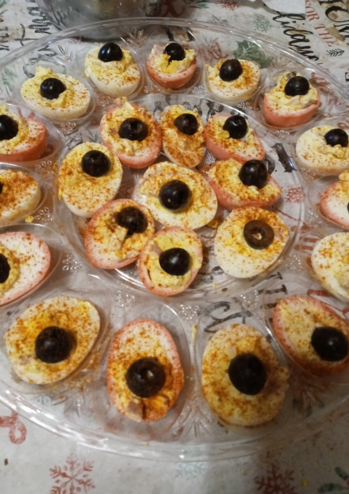 A picture of Deviled Eggs on Easter.
