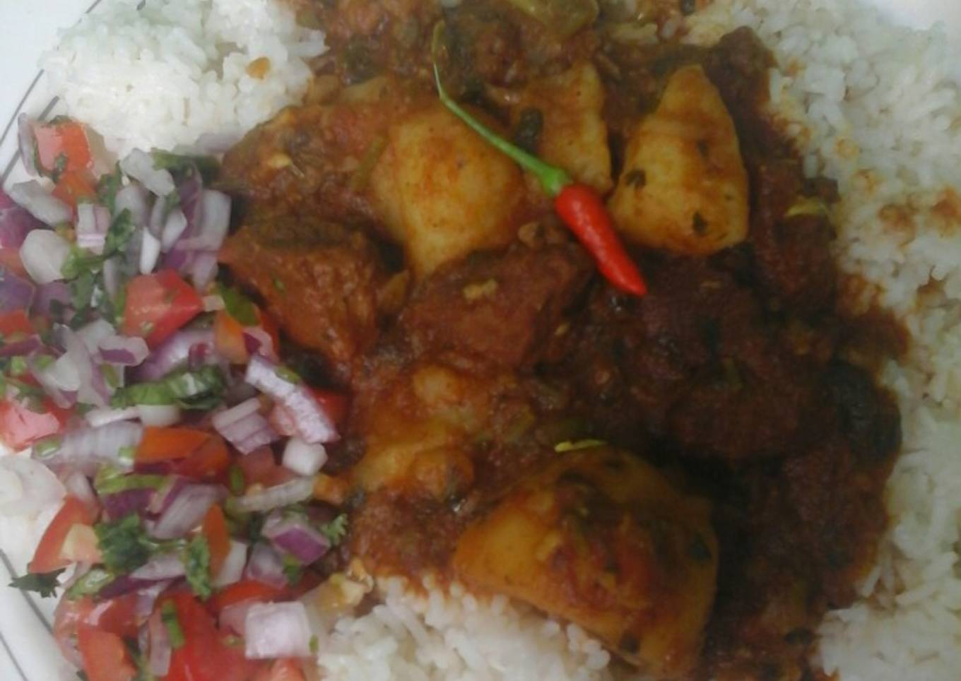 Cinammon rice with potatoes beef stew #localfoodcontest_mombasa