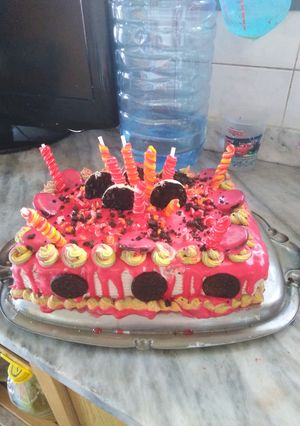 صورة لوصفة كيك الفرحة عيد الصداقة / rainbow cake