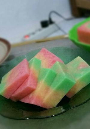 Foto resep Puding agar pelangi