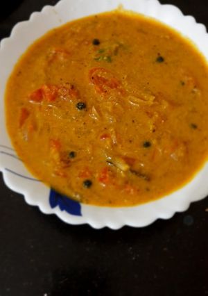 தக்காளி மிளகு குருமா(pepper tomato kurma recipe in tamil) செய்முறை முக்கிய புகைப்படம்