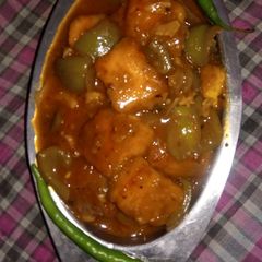 A picture of Restaurant style paneer chilli.