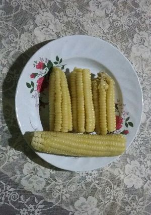A picture of Healthy boiled green maize.