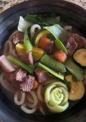 Hình của món Soup Bò hầm rau củ.