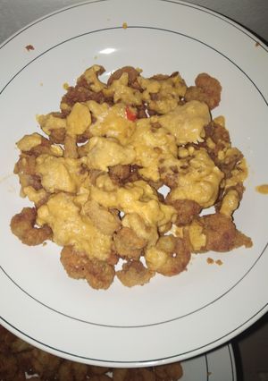 Foto resep Udang dan cumi tepung salteg egg