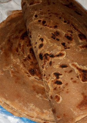 A picture of Wholemeal pumpkin chapati.