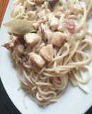 Espagueti de pollo