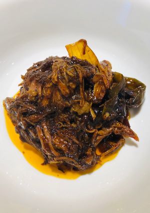 A picture of Crockpot Shredded Bbq Beer 🍺 Chuck Roast.