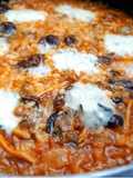 Arroz cremoso con camagrocs y gorgonzola