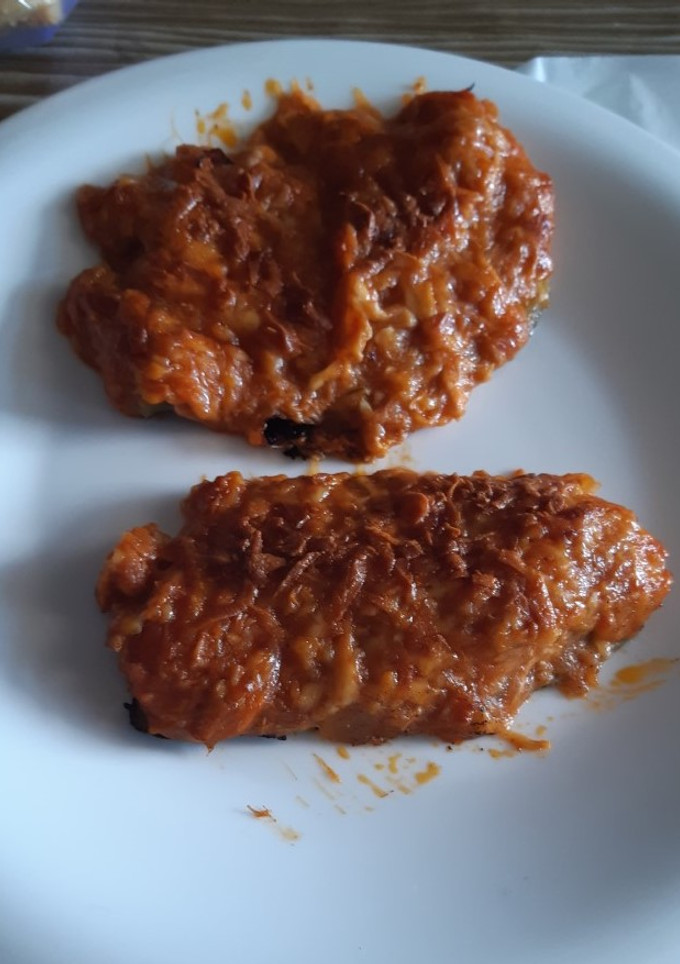 Una foto de Calabacines rellenos de atún