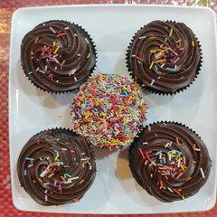 A picture of Moist Chocolate Cupcakes.