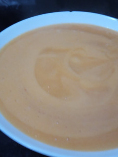 Una foto de Crema de calabaza y zanahoria