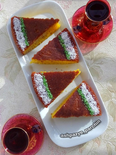 عکسی از دستور کیک تَر با فر دستساز 🌸 (کیک شربتی)