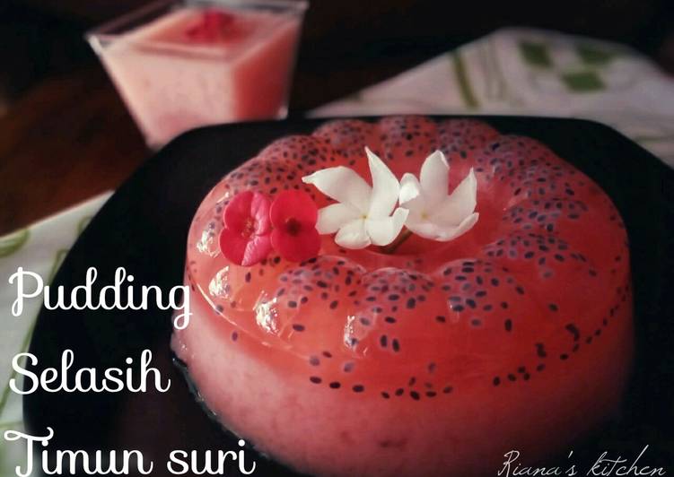 Cara Gampang Menyiapkan #Pudding selasih timun suri, Lezat