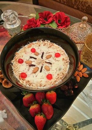 A picture of Almond Rice kheer.