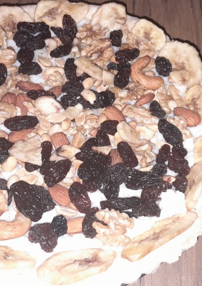 Una foto de Tarta de coco y frutos secos