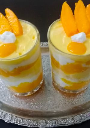 मैंगो मूज (mango mousse recipe in Hindi) रेसिपी मुख्य फोटो
