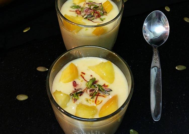 Recipe of Super Quick Homemade Mango Nuts Phirni