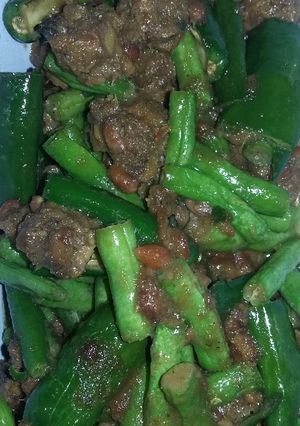 Foto resep Tumis oncom (dage) buncis cabai hijau