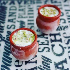 A picture of Badam pista matka kulfi.