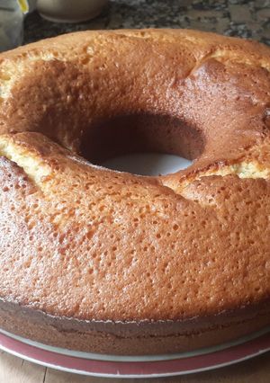 Una foto de Budín de cítricos con manzana caramelizada
