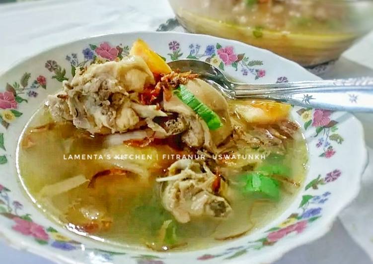 Resep Sop Ayam Pak Min Klaten, Enak Banget