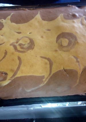 A picture of Sheet marble cake.