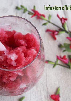 Une photo de Infusion de fleurs d'hibiscus en granité