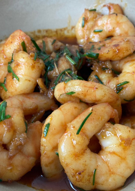 Una foto de Gambas al pil pil