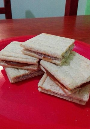 Una foto de Alfajorcitos exprés de tostadas de arroz 😉👌