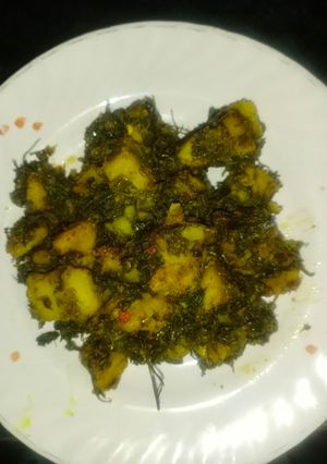सोया मेथी की सब्जी (soya methi ki sabzi recipe in Hindi) रेसिपी मुख्य फोटो
