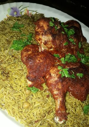 صورة لوصفة أرز القدرة الغزاوية