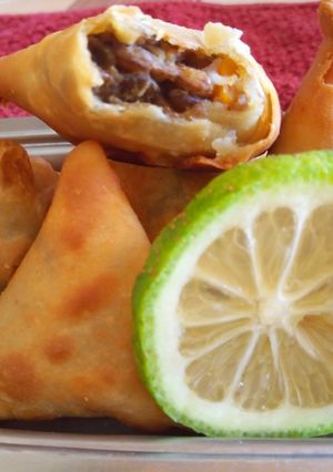 A picture of Lentil Samosas.