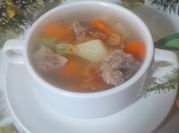 Gambar sup daging wortel