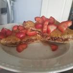 Chocolate-stuffed french toast low calorie!