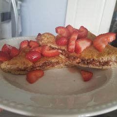 A picture of Chocolate-stuffed french toast low calorie!.