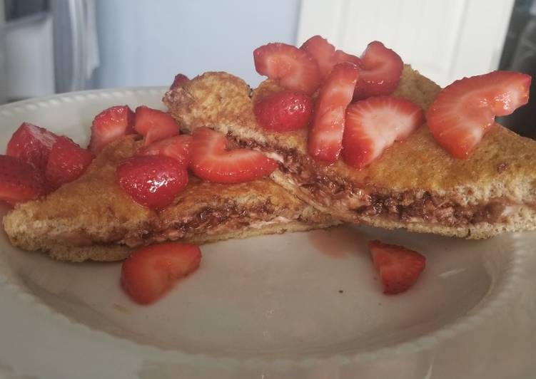 Simple Way to Prepare Tasty Chocolate-stuffed french toast low calorie!