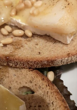 A picture of Pear and Brie Tartine.