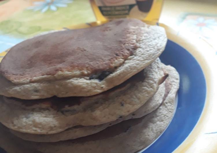 Voici la recette Pancakes soufflés banane chocolat HEALTHY parfait